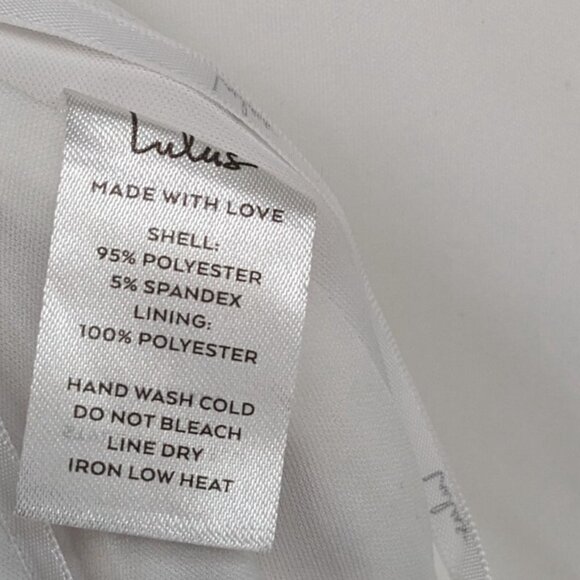 Lulu's Women's Wide Leg Flare Trousers Lined Pants Stretch Bridal Small - Picture 5 of 6